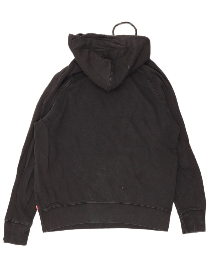 Levi's Mens Graphic Hoodie Jumper Medium Black Cotton