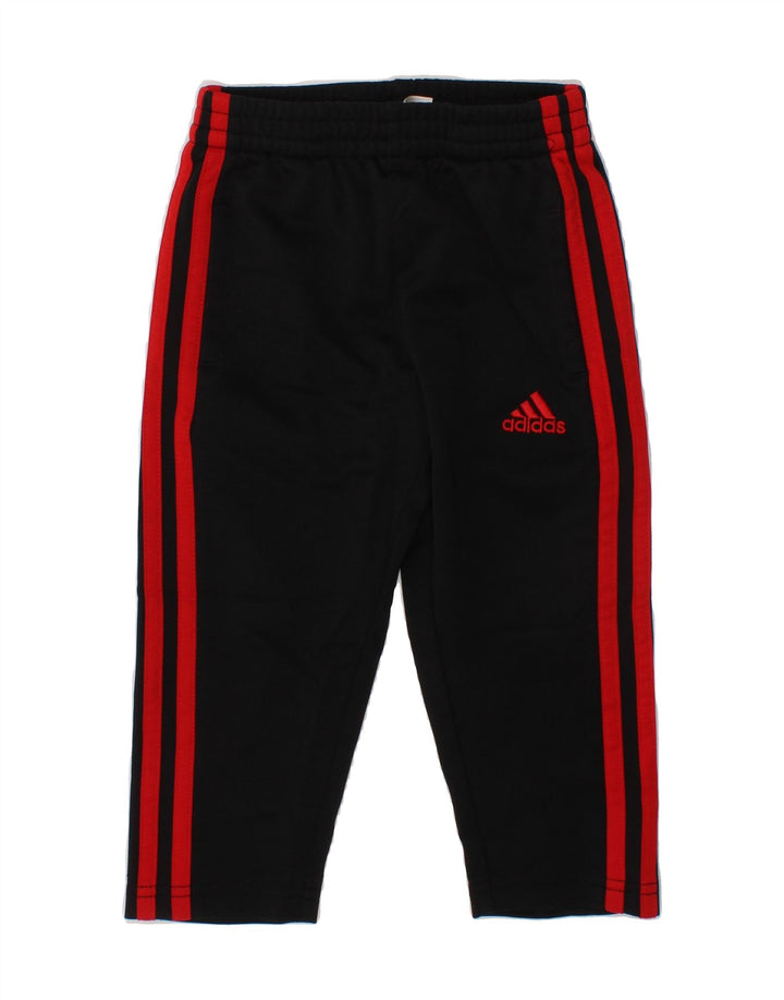 ADIDAS Baby Boys Tracksuit Trousers 18-24 Months Black Polyester Vintage Adidas and Second-Hand Adidas from Messina Hembry 