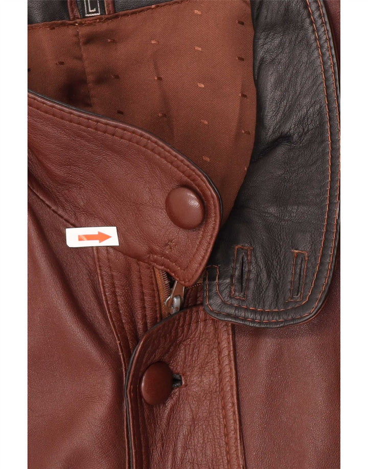 Veste en cuir Bomber homme vintage UK 40 Grand Marron