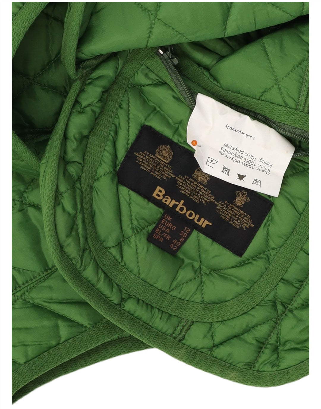 BARBOUR Gilet matelassé pour femme UK 12 Polyester vert moyen