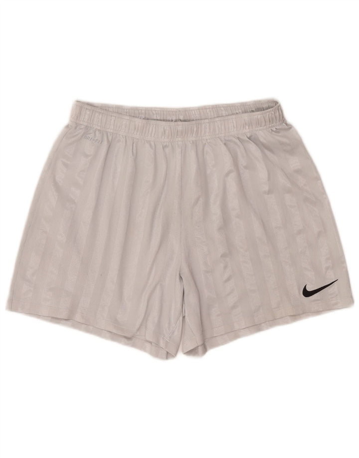 Nike Short de sport Dri Fit XL pour homme Gris rayé Polyester