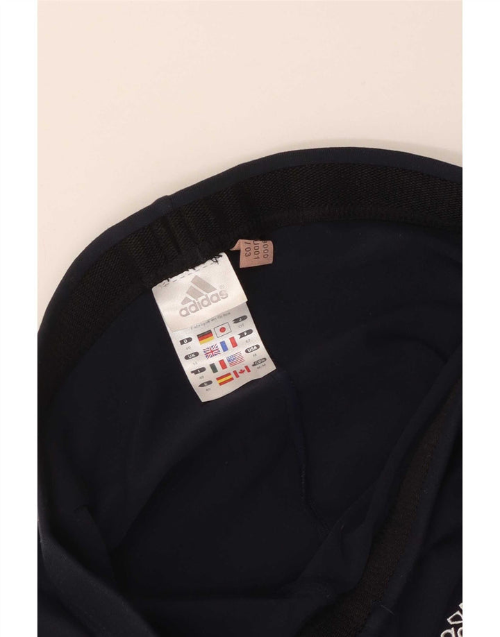 Adidas Leggings Femme UK 14 Large Bleu Marine Polyamide
