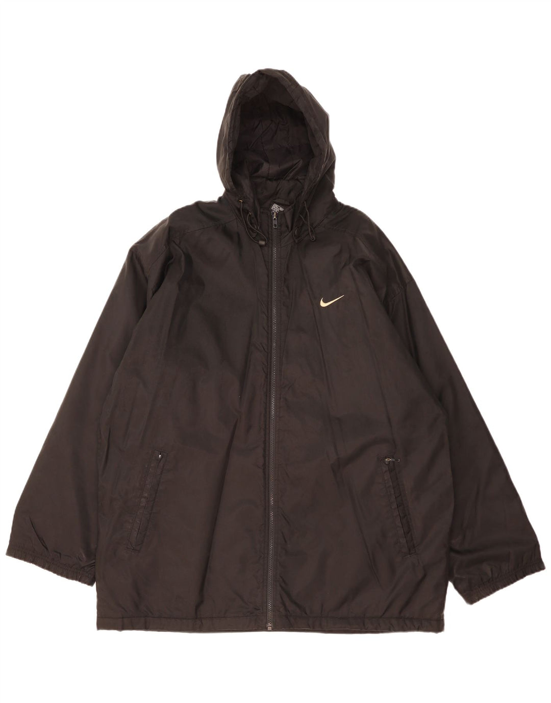 Nike Veste coupe-vent à capuche graphique pour homme UK 42/44 Large Noir Polyester