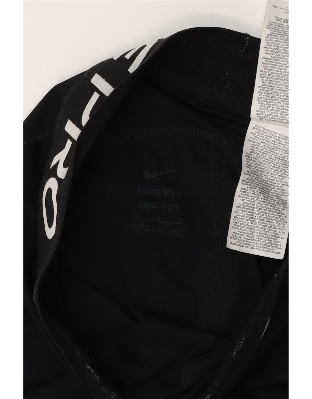 NIKE Legging graphique Dri Fit pour femme UK 12 Polyester noir moyen