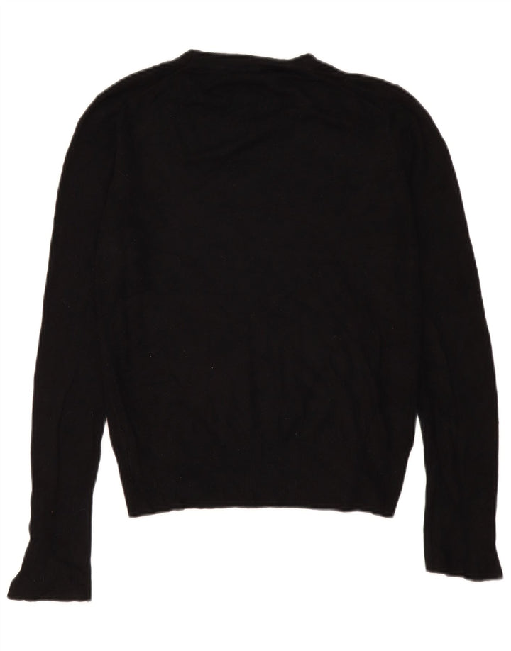 Zara Pull à col rond pour femme UK 14 Noir moyen