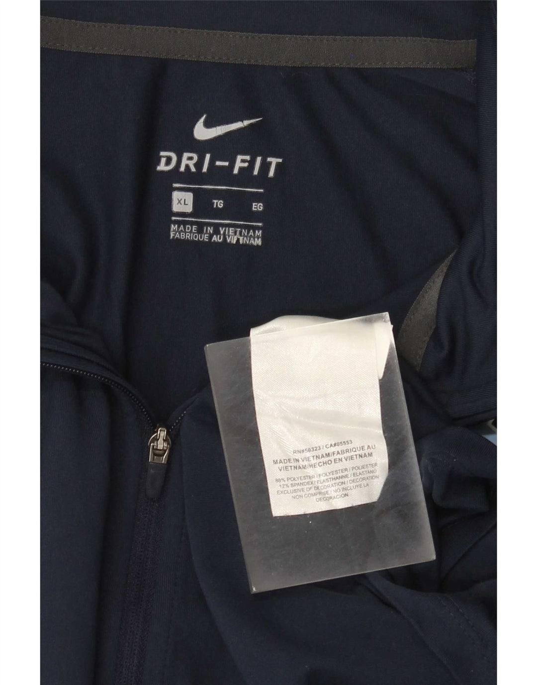 Nike Dri Fit Graphic Pull à col zippé pour homme Bleu marine XL