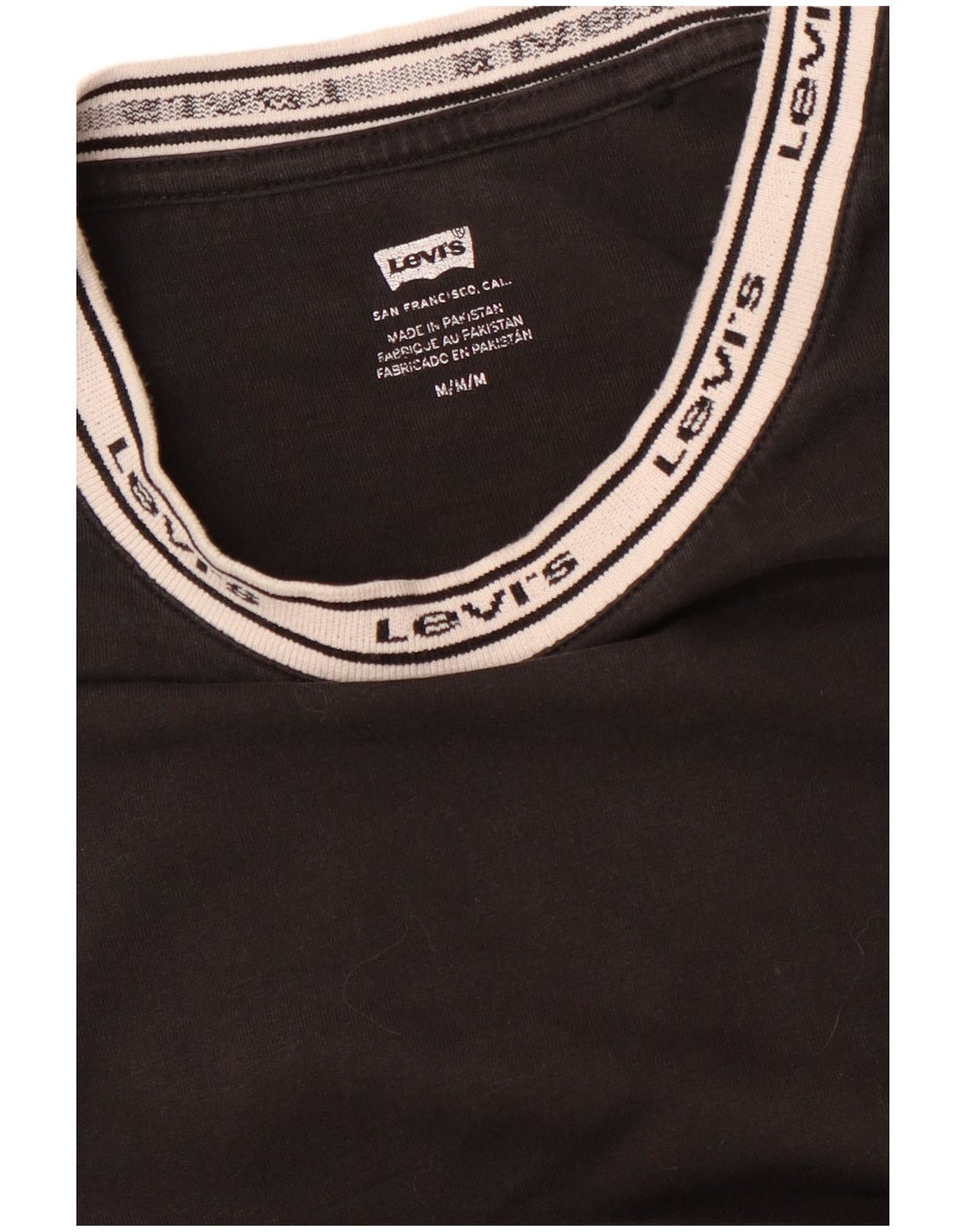 LEVI'S T-shirt graphique pour femme UK 14 Noir moyen