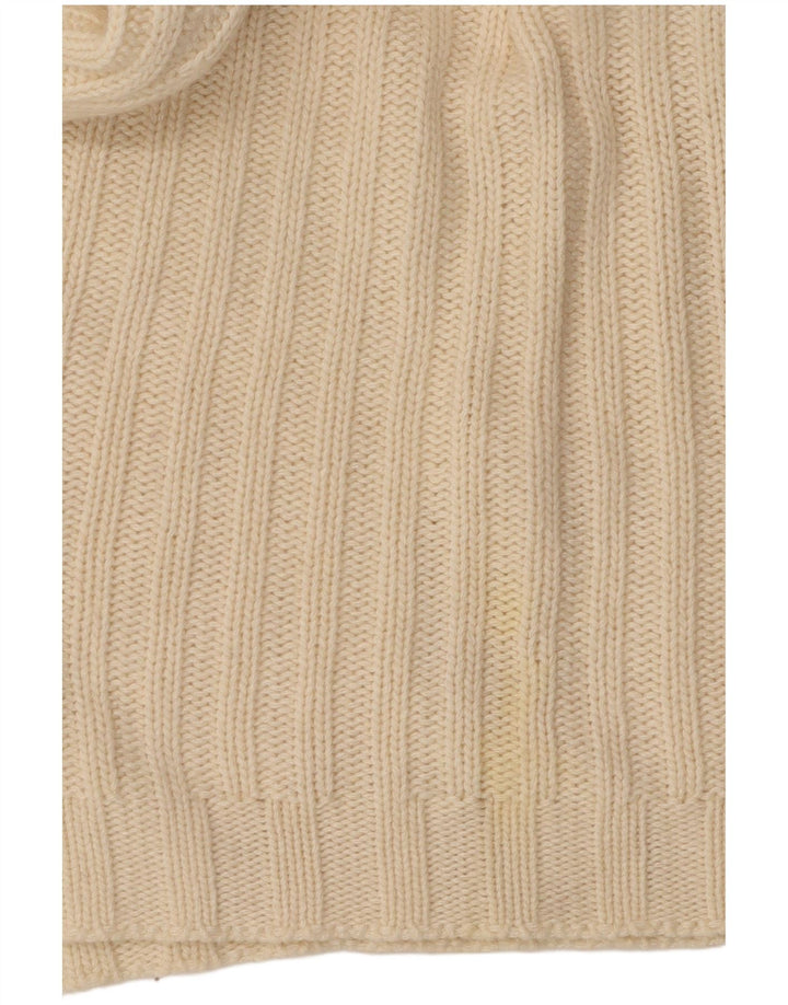 Massimo Dutti Pull sans manches à col roulé pour femme Beige moyen UK 12