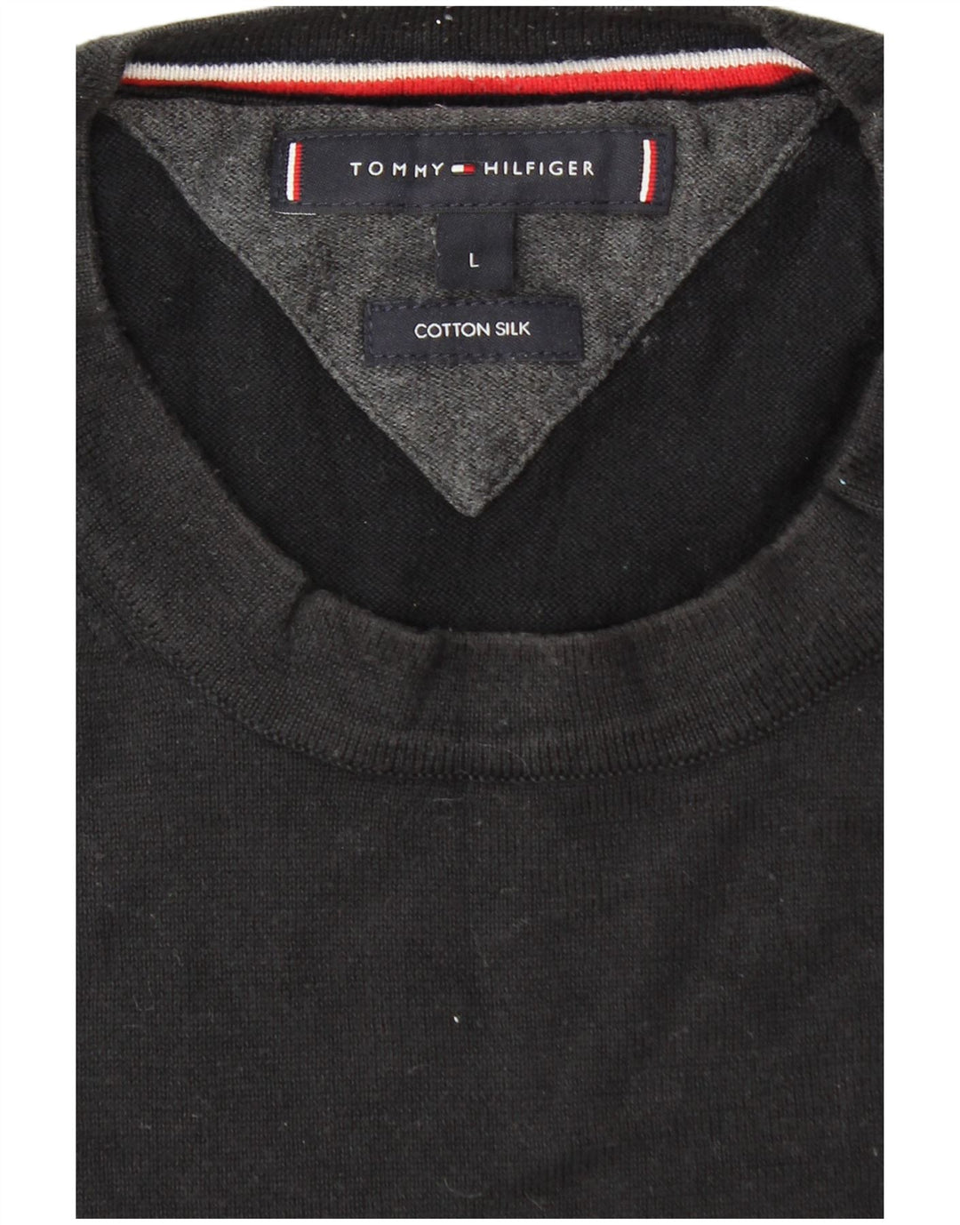 Tommy Hilfiger Pull à col rond pour garçon 15-16 ans Noir Taille L