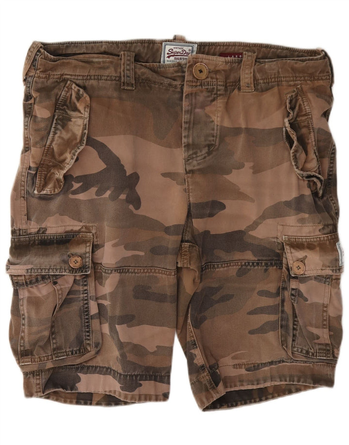 Superdry Short Cargo Homme Large W36 Coton Camouflage Marron