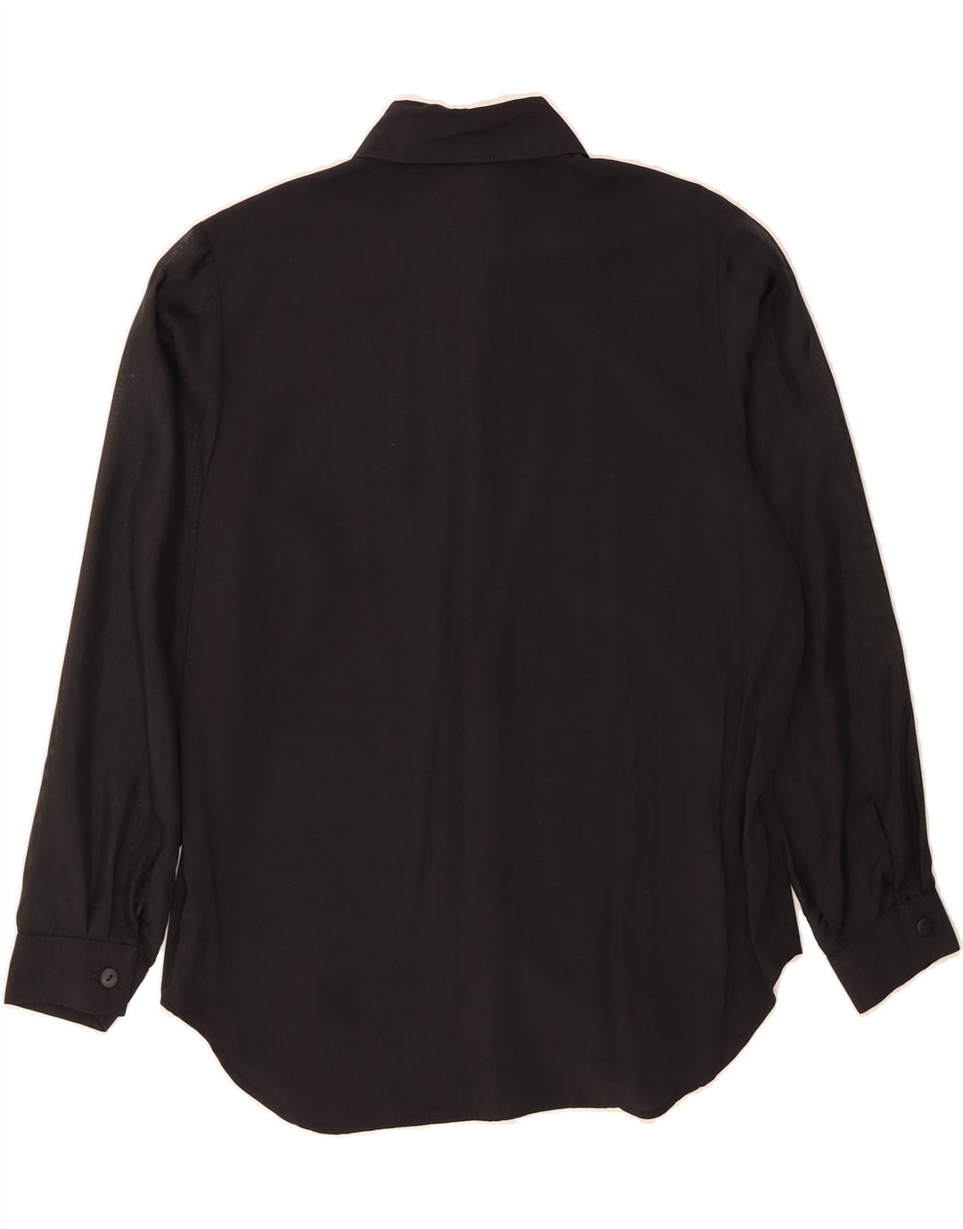 VINTAGE Womens Shirt UK 14 Large Black Viscose Vintage Vintage and Second-Hand Vintage from Messina Hembry 