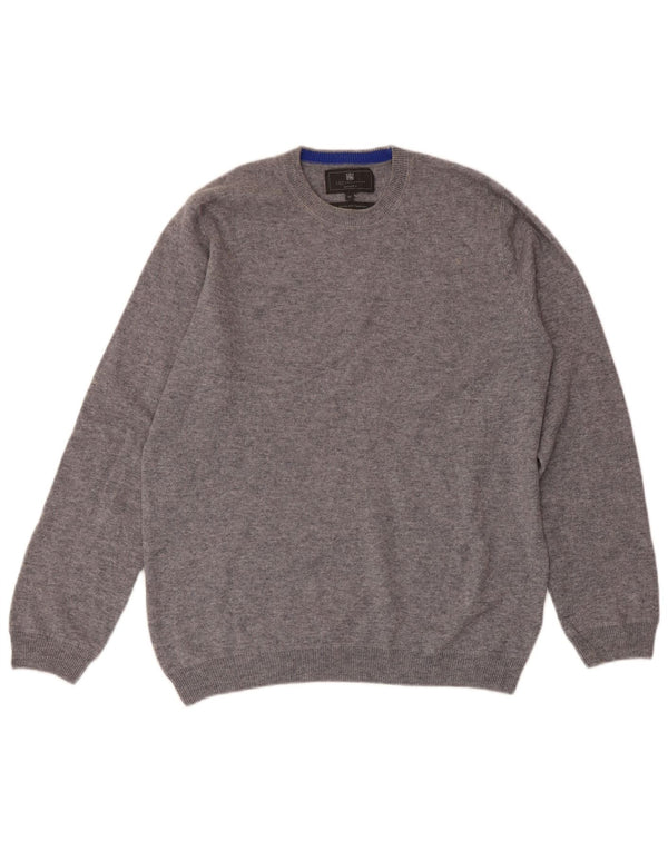 MARKS & SPENCER Pull Col Rond Coupe Ajustée Homme Gris Moyen