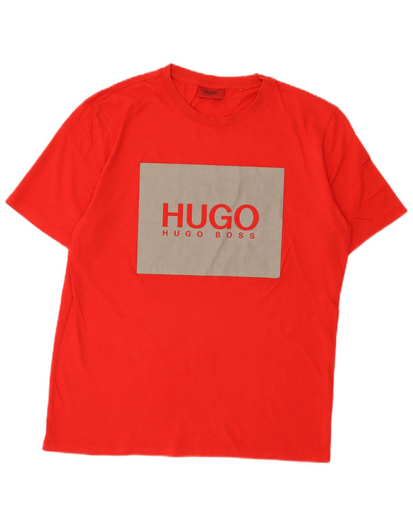 Hugo Boss Homme T-Shirt Graphique Haut Petit Rouge