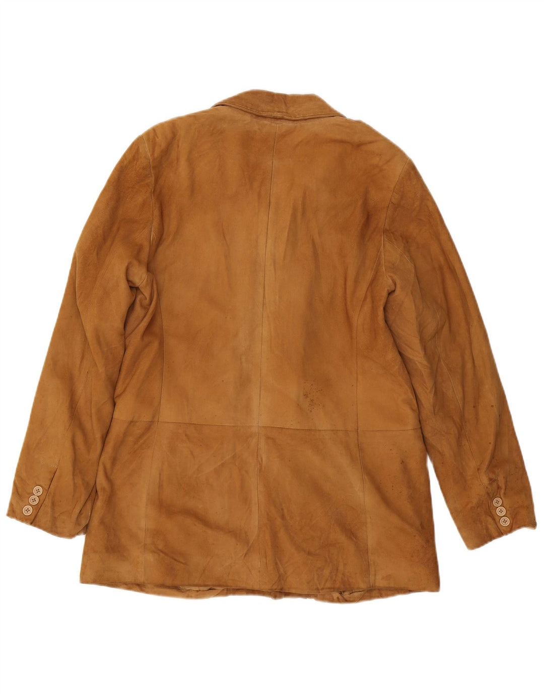 CONBIPEL Womens 3 Button Suede Blazer Jacket IT 48 Medium Brown Leather