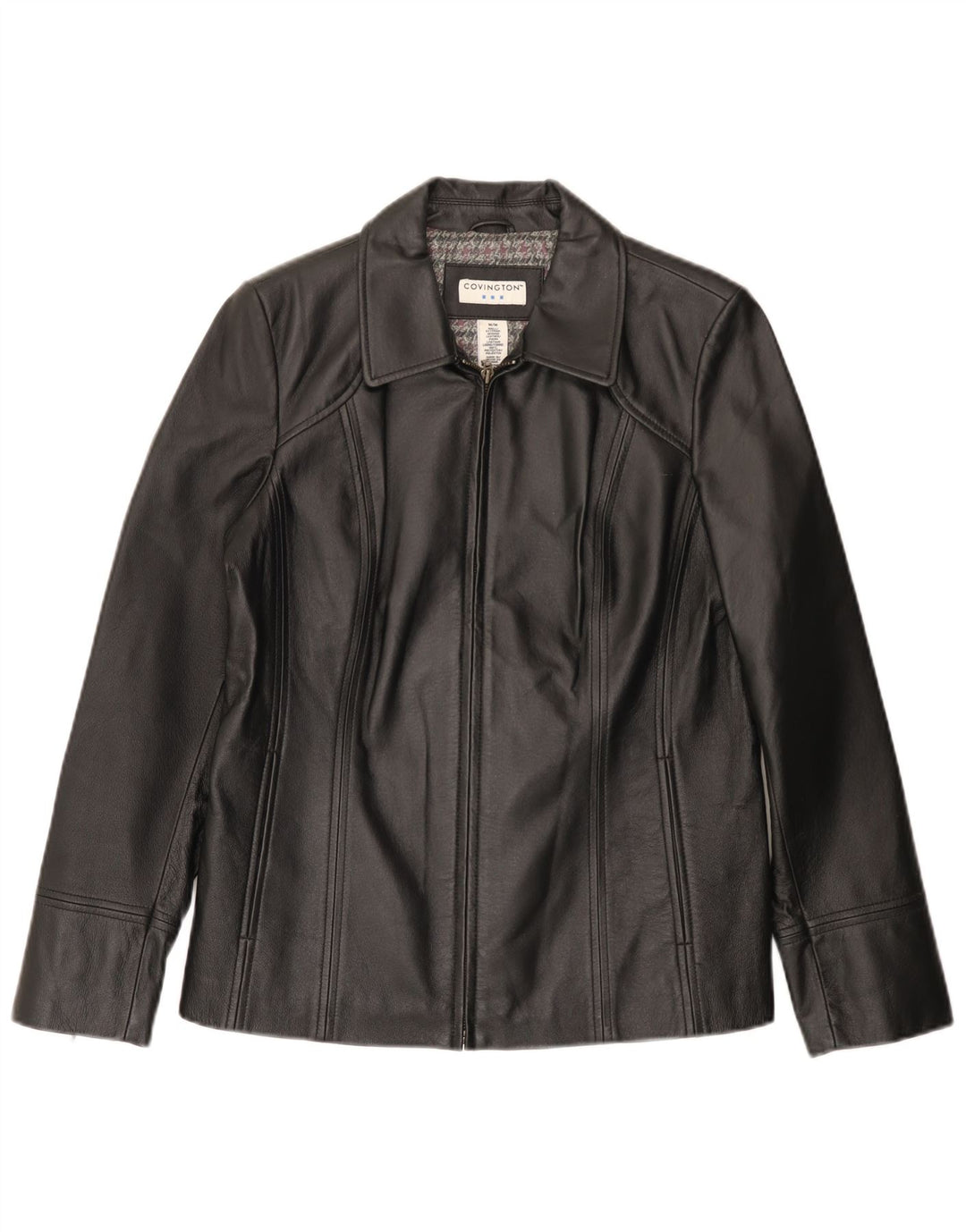 Covington Veste en cuir pour femme UK 14 Cuir noir moyen