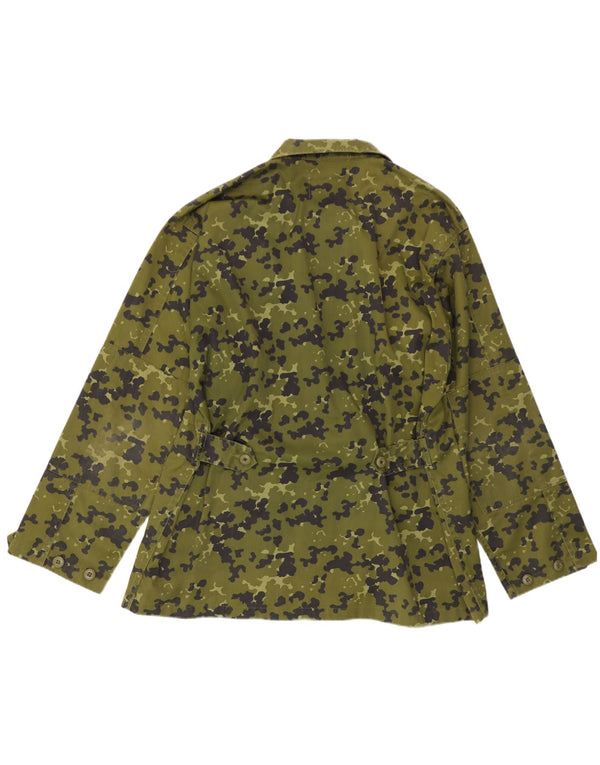 veste militaire vintage pour homme UK 40 Grand camouflage vert polyester