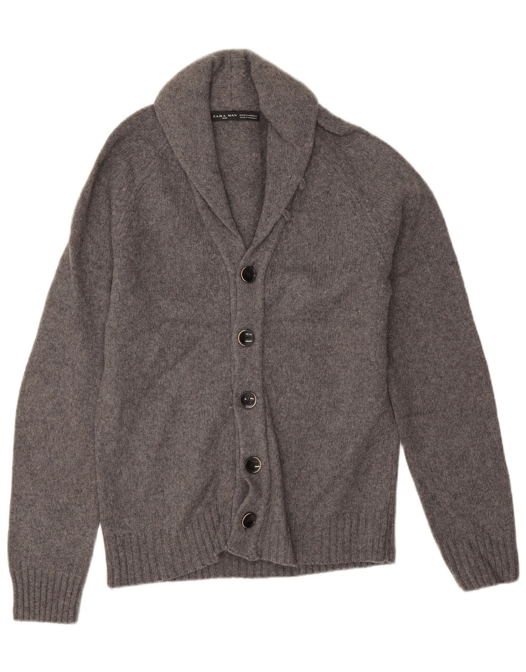 Pull Cardigan Zara Homme Gris Moyen
