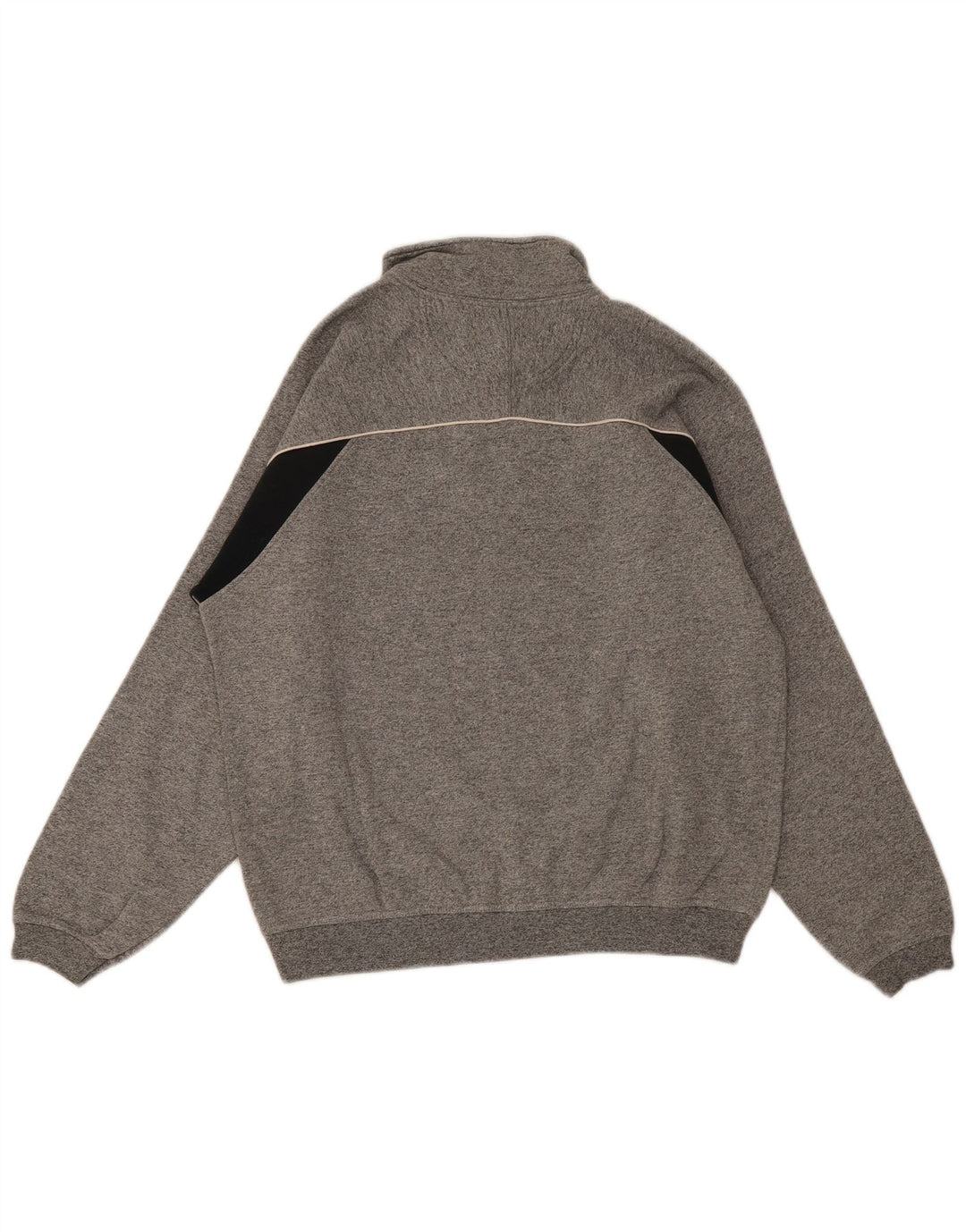 Champion Sweat-shirt à col zippé pour homme en coton color block gris moyen