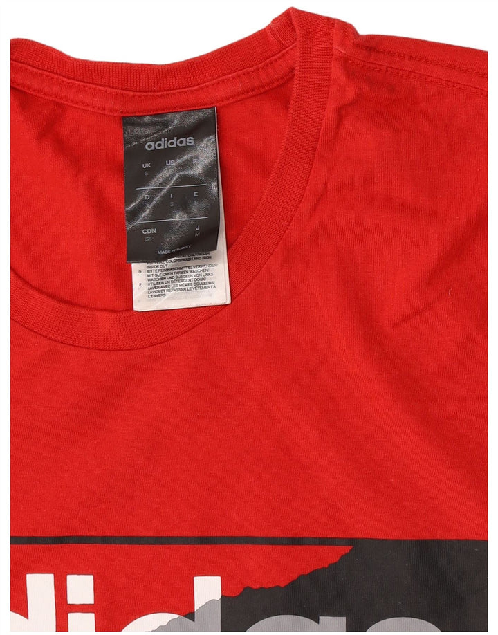 Adidas Mens Graphic T-Shirt Top Petit Rouge Coton