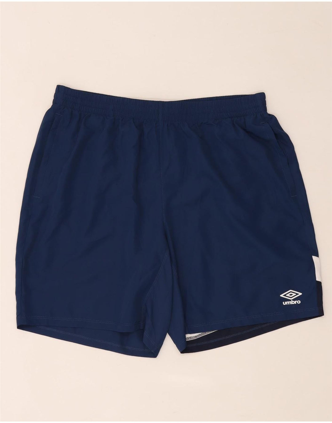Umbro Short de Sport XL Homme Bleu Marine Colorblock Polyester