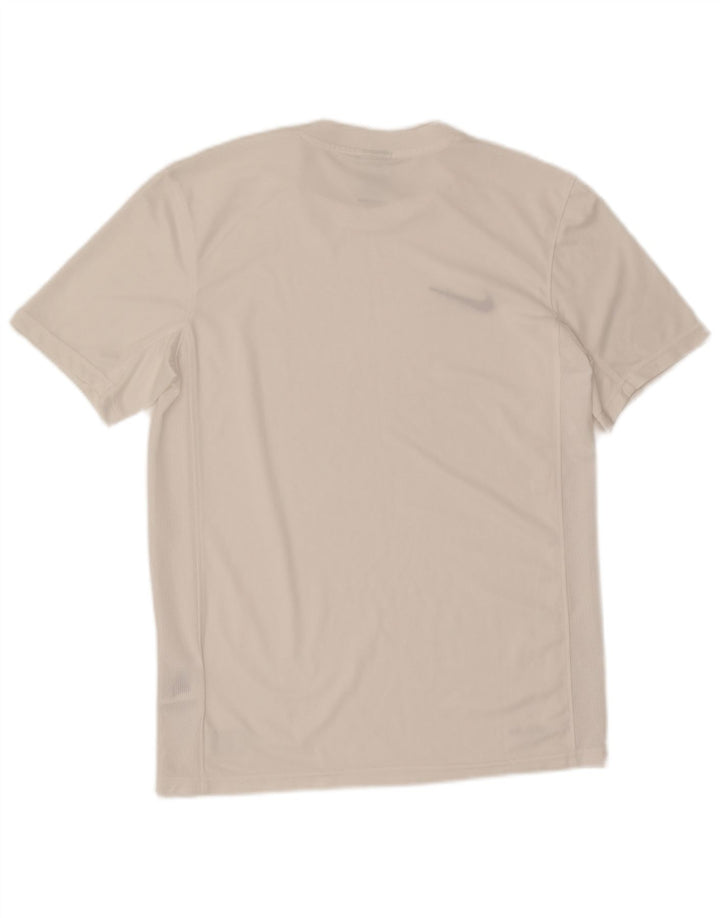 Nike Hommes Dri Fit T-Shirt Haut Moyen Blanc Polyester