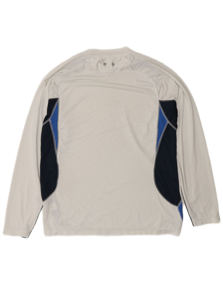 Champion Haut ample à manches longues pour homme en polyester color block blanc petit