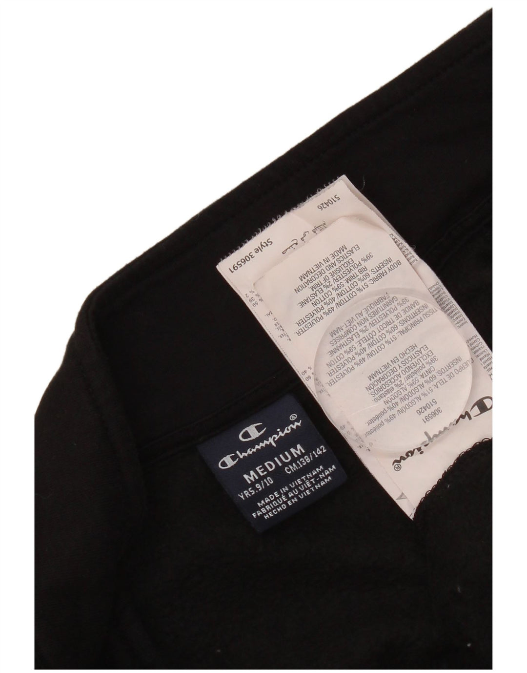 Champion Veste de Survêtement Graphique Garçon 9-10 Ans Coton Noir