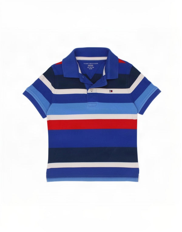 Tommy Hilfiger Polo Garçon 4-5 ans XS Bleu Rayé Coton