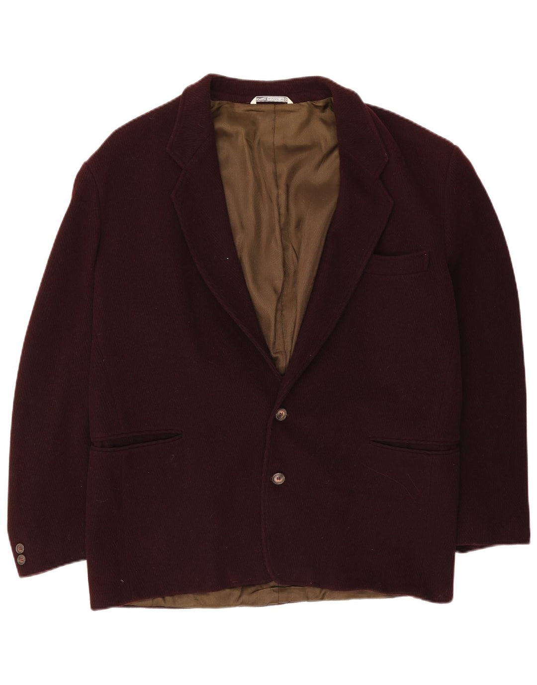 Wampum Veste Blazer 2 Boutons Homme UK 42 XL Laine Bordeaux