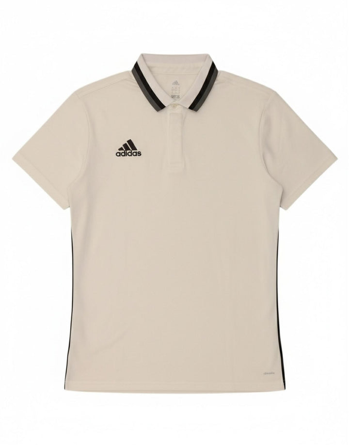 Adidas Hommes Climalite Polo Grand Blanc Polyester