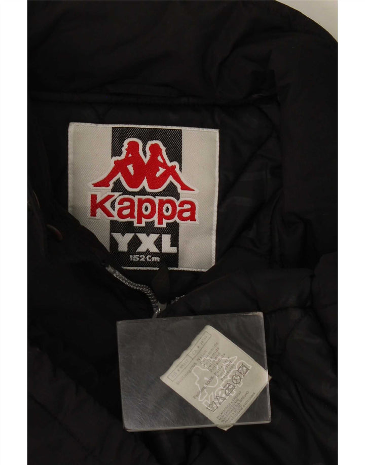 Kappa Veste coupe-vent graphique pour garçon 12-13 ans XL Noir Colourblock