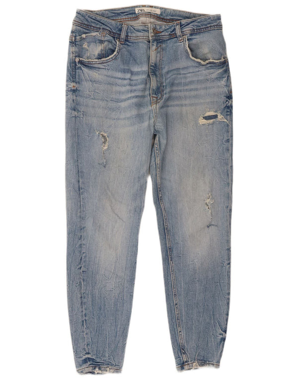 Zara Jean fuselé vieilli pour homme EU 46 XL W36 L26 Bleu