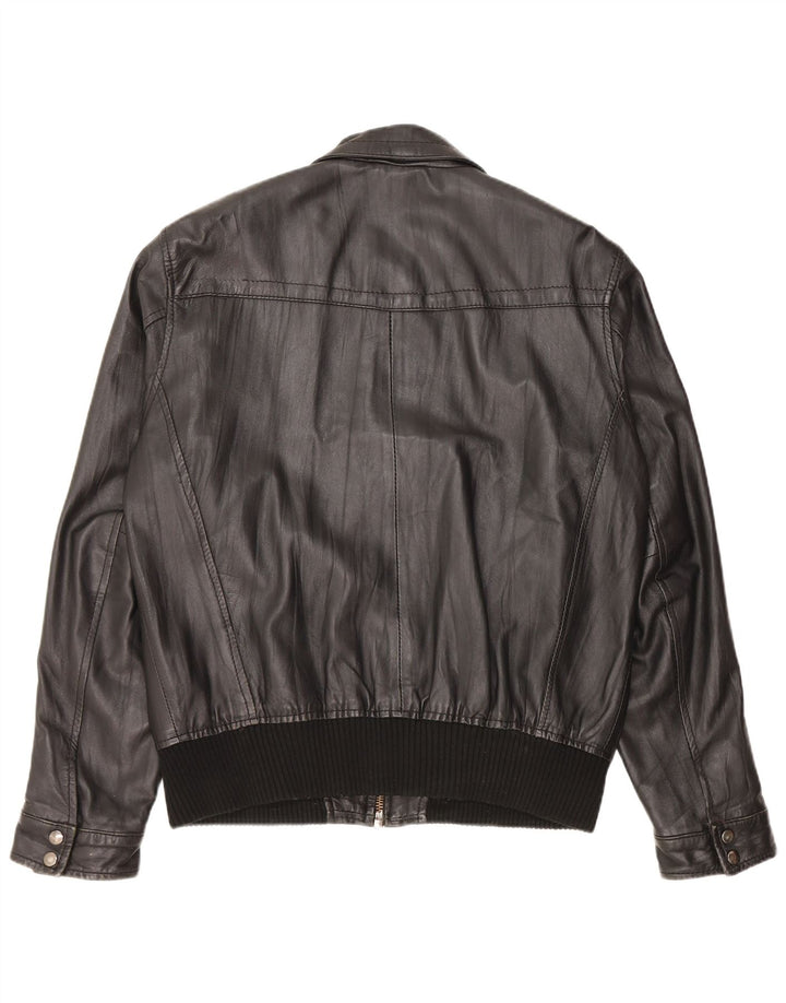 Selected Veste en cuir pour femme UK 20 2XL Cuir noir
