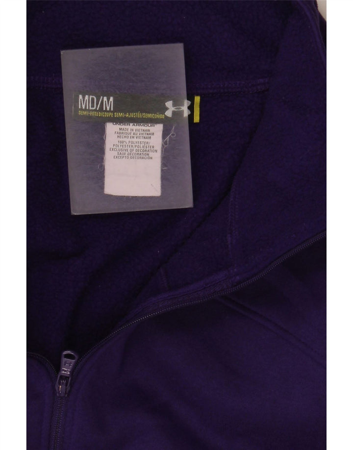 Under Armour Sweat-shirt à col zippé pour femme UK 14 Violet moyen