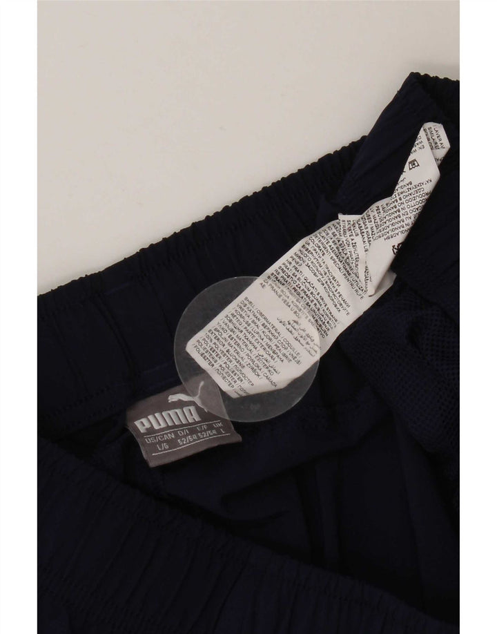 Puma Short de sport pour hommes, grand, bleu marine, polyester