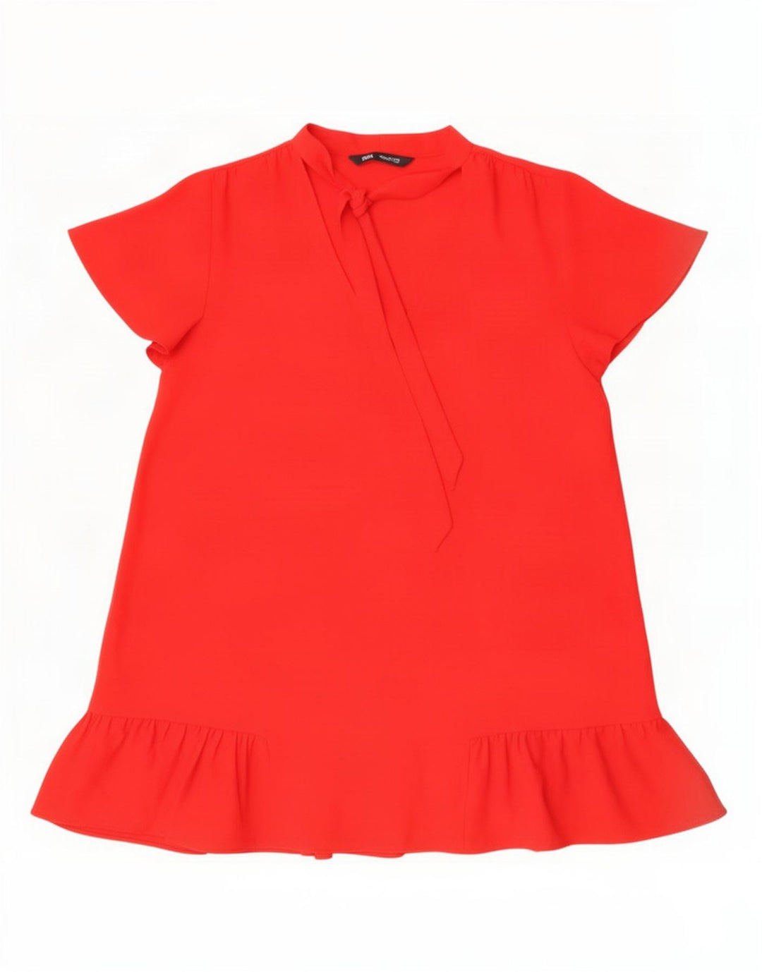 Zara Robe trapèze pour femme UK 46 Large Rouge Polyester