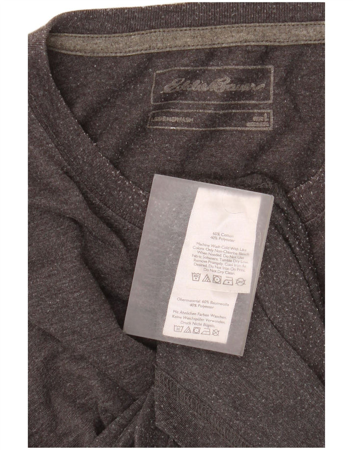 Eddie Bauer T-Shirt Homme Haut Large Gris Coton