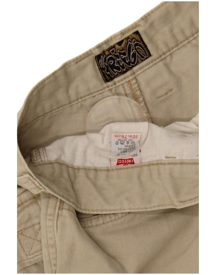FREEGO Short Cargo Homme W30 Coton Beige Moyen
