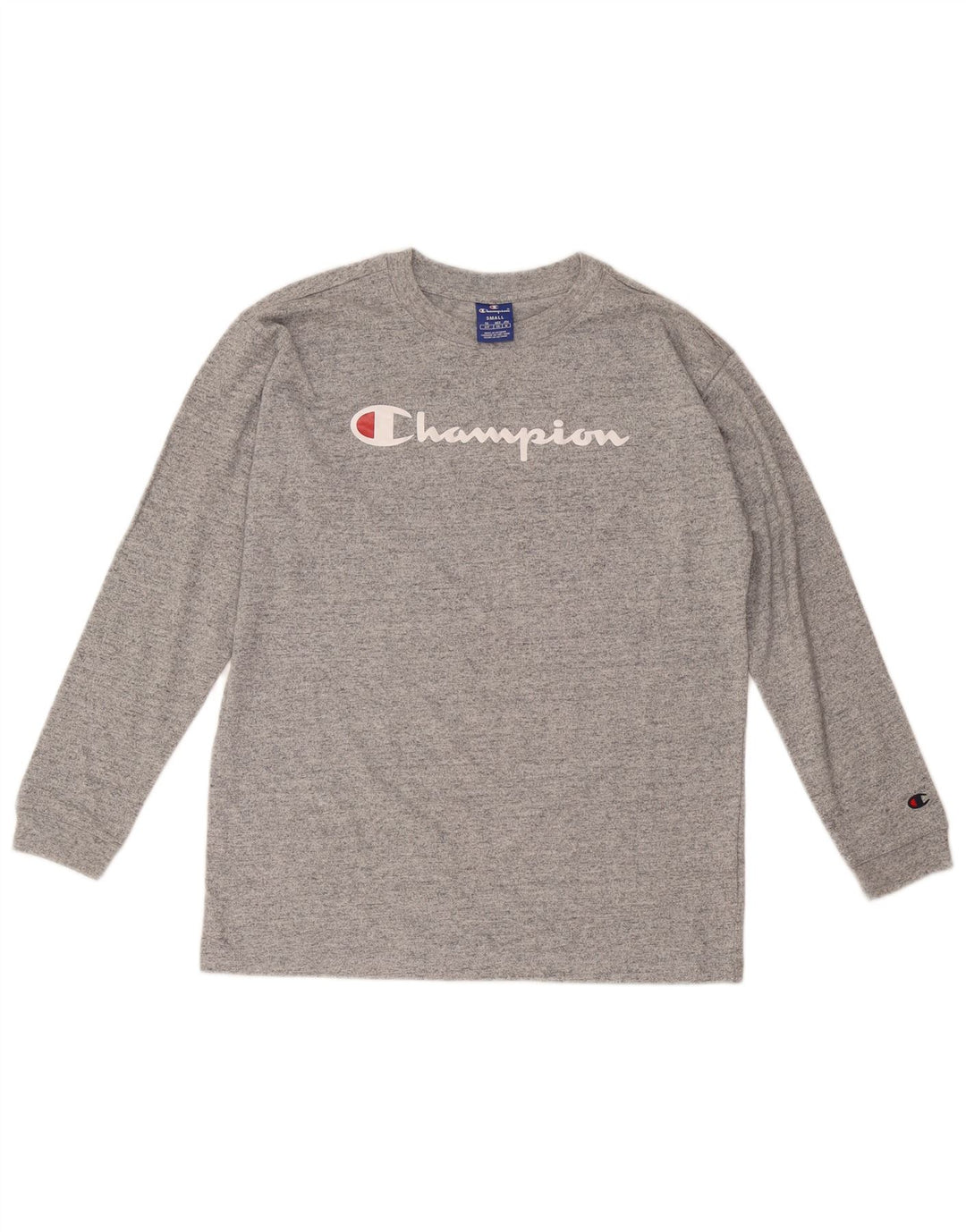 Champion Haut graphique à manches longues pour homme en coton moucheté gris petit