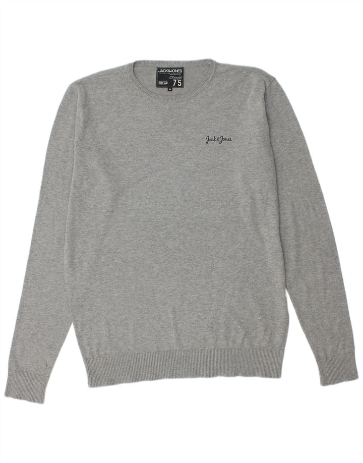 Jack & Jones Pull Col Rond Homme XL Gris Moucheté