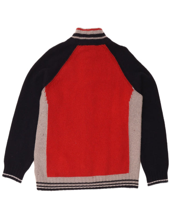 Champion Cardigan coupe classique en laine d'agneau pour homme, grand modèle rouge