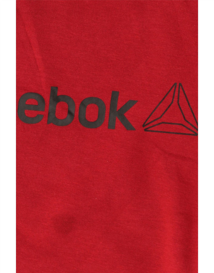 Reebok Sweatshirt Graphic Sweatshirt Jumper Large Homme Bordeaux