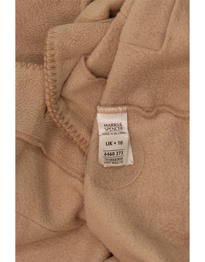 Marks & Spencer Veste polaire pour femme UK 16 Large Beige Polyester