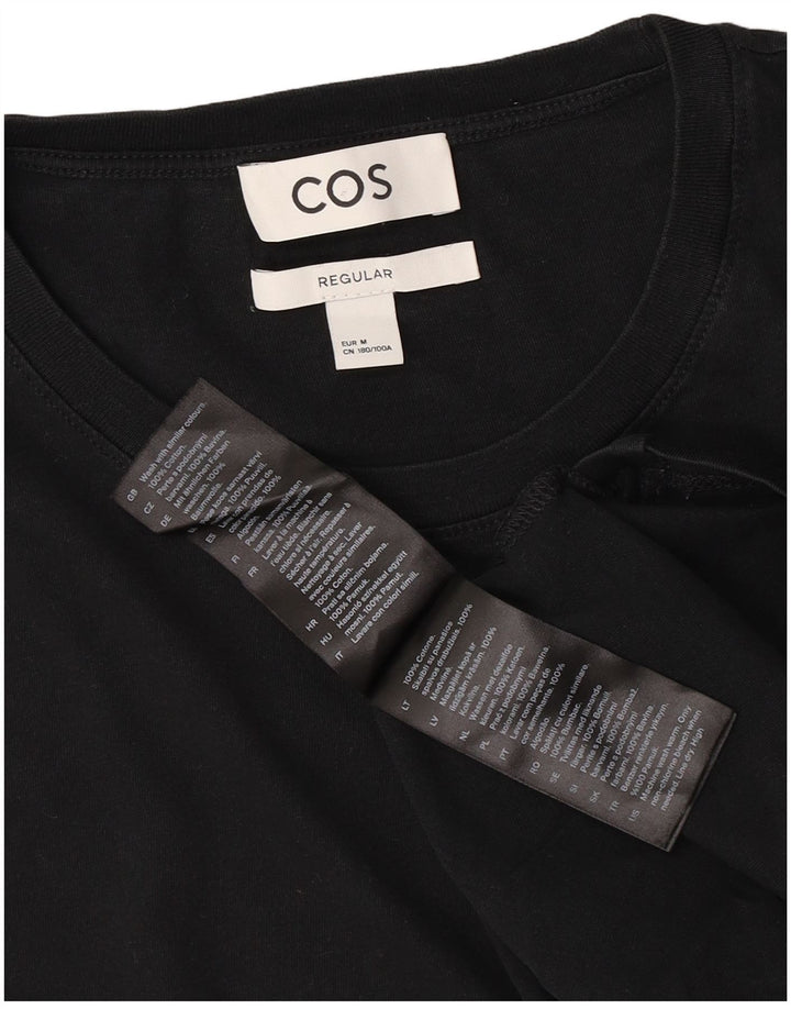 COS T-shirt coupe classique pour homme en coton noir moyen