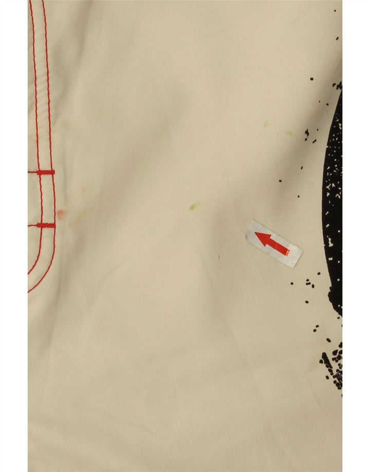 Quiksilver Short de bain graphique pour hommes, grand, en polyester color block blanc