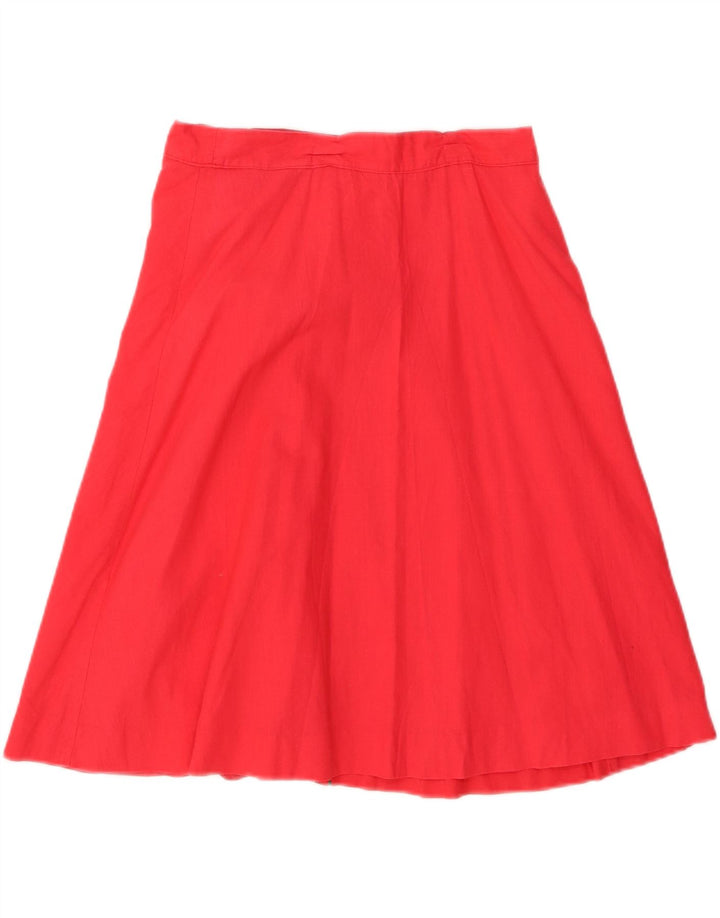 VINTAGE Womens Flared Skirt W28 Medium Red Floral