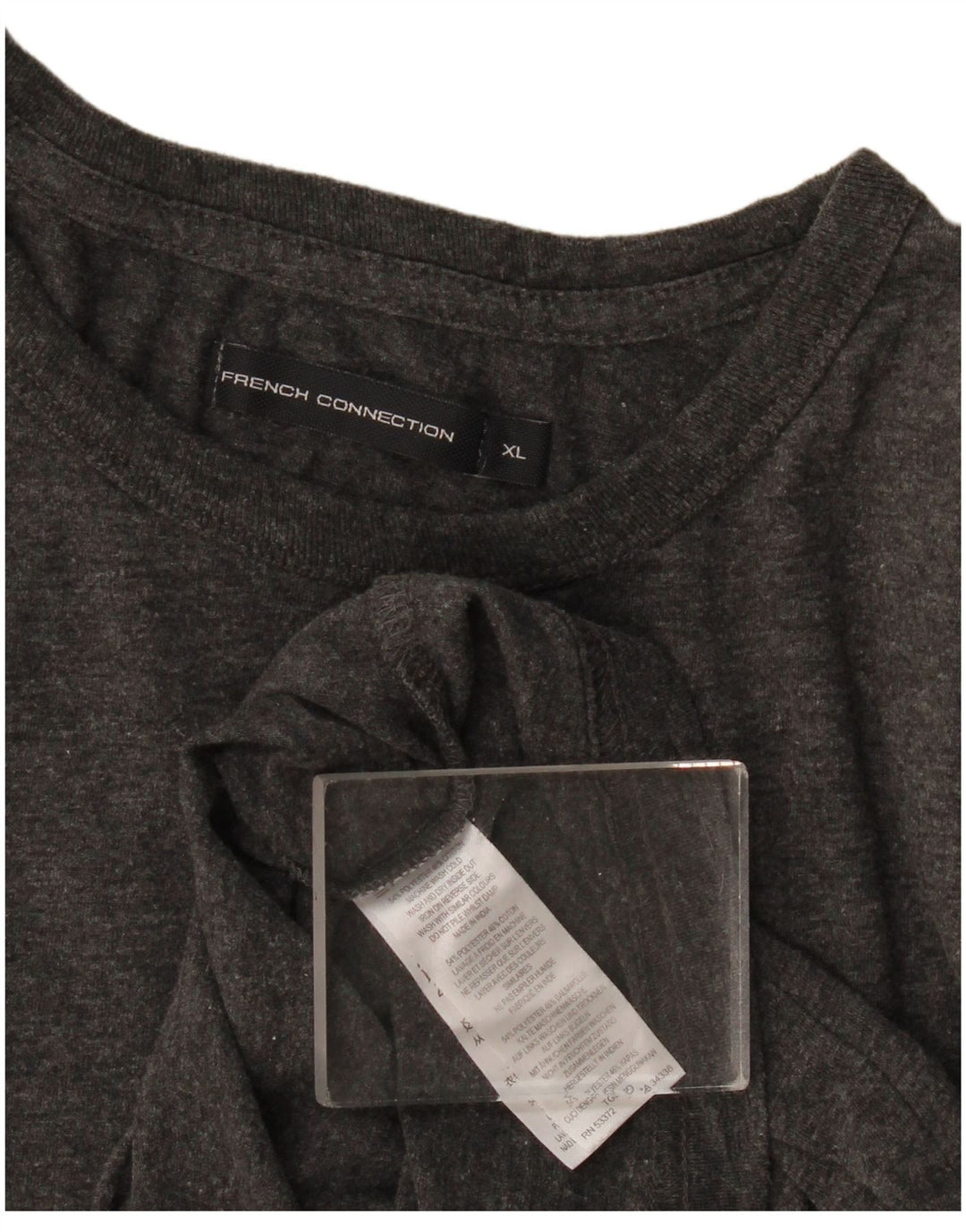 French Connection T-Shirt Homme Top XL Gris Moucheté Polyester