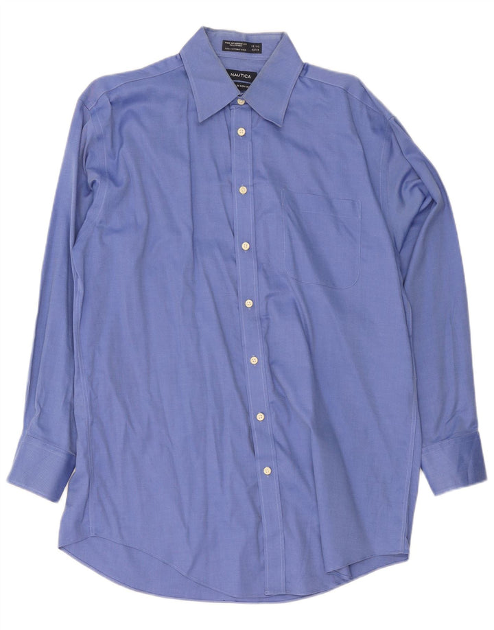 Nautica Chemise Homme Taille 15 1/2 Coton Bleu Moyen