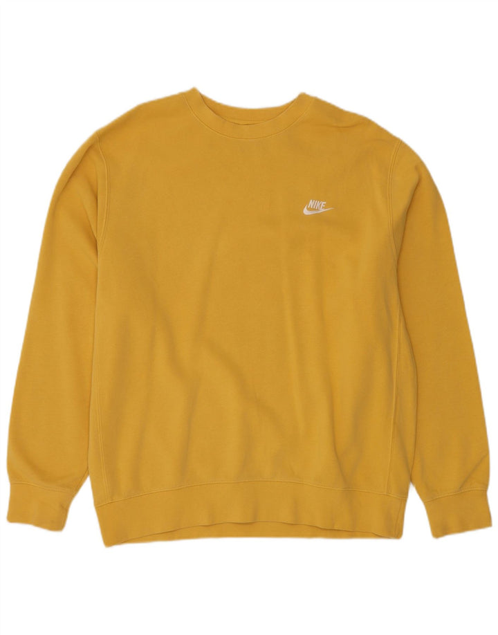 NIKE Sweat-shirt pour homme en coton jaune Large