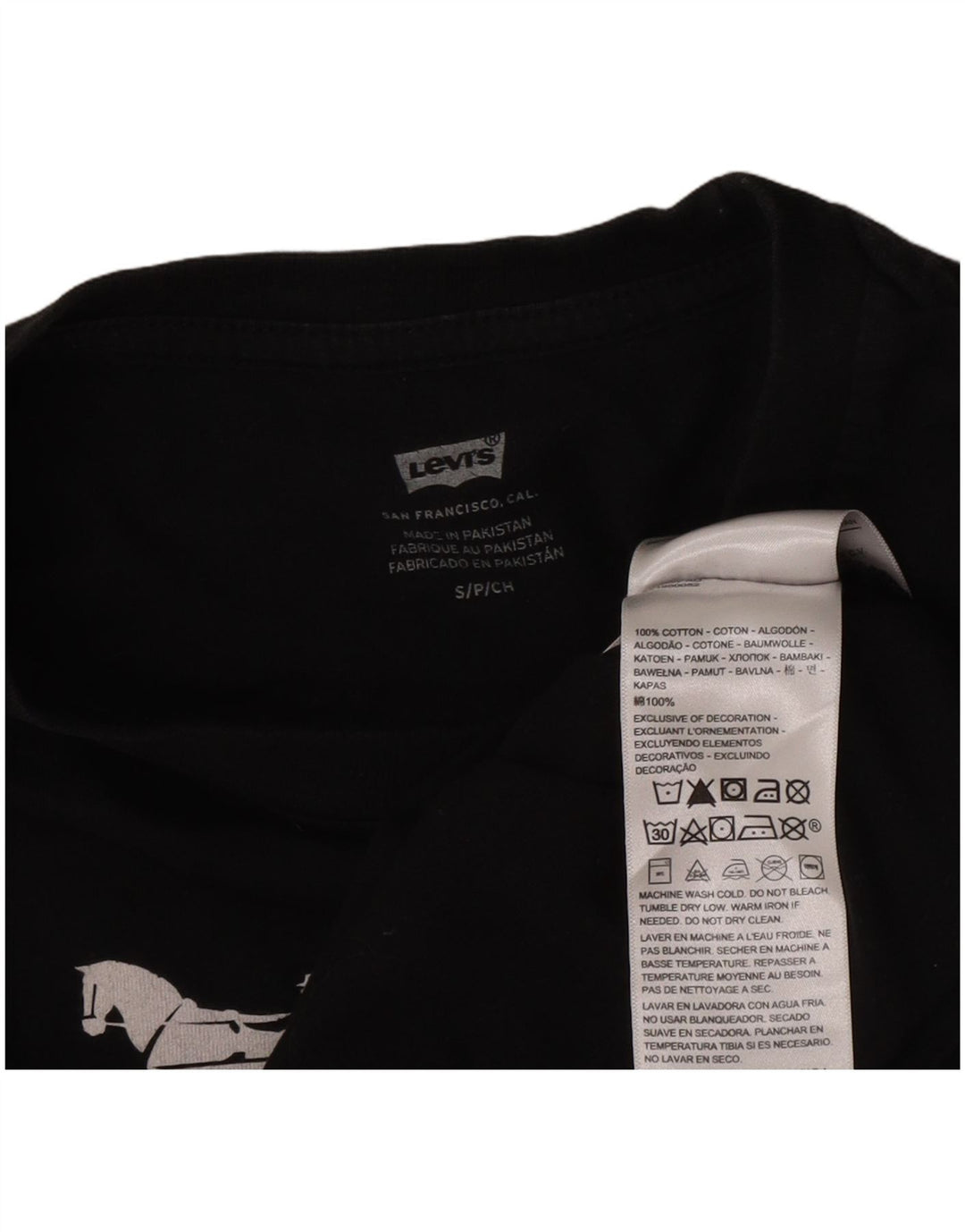 Levi's T-Shirt Graphique Homme Petit Noir Coton